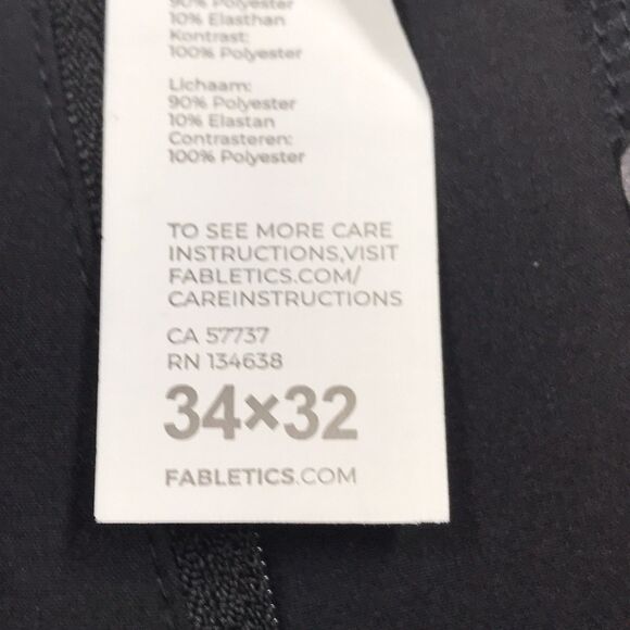 NWT FABLETICS Only Pant Men 36x30(34/32 tag) Black Slim Fit Performance Golf - Picture 13 of 15